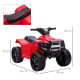 6V Kids Electric Ride on Car All Terrain Vehicle Toy Quad Bike With Headlights for Toddlers 18-36 months Red