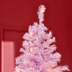 6FT Tall Prelit Pencil Slim Artificial Christmas Tree with Realistic Branches, Warm White LED Lights and Tips, Xmas Decoration, 