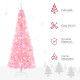 6FT Tall Prelit Pencil Slim Artificial Christmas Tree with Realistic Branches, Warm White LED Lights and Tips, Xmas Decoration, 