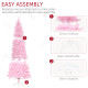 6FT Tall Prelit Pencil Slim Artificial Christmas Tree with Realistic Branches, Warm White LED Lights and Tips, Xmas Decoration, 