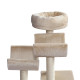 PawHut Cat Tree for Indoor Cats Kitten Pet Scratching Post Perch Activity Center Scratcher Climb Post Play House Arch with Tunne