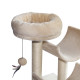 PawHut Cat Tree for Indoor Cats Kitten Pet Scratching Post Perch Activity Center Scratcher Climb Post Play House Arch with Tunne