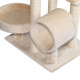 PawHut Cat Tree for Indoor Cats Kitten Pet Scratching Post Perch Activity Center Scratcher Climb Post Play House Arch with Tunne