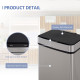 72L Recycling Sensor Bin Stainless Steel 3 Compartments For Both Wet/Dry Waste w/Removable Lid  Kitchen Home