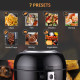 7L Family Size Digital Air Fryer Oven with Air Fry, Roast, Broil, Bake, Dehydrate, 8 Presets, Rapid Air Circulation, Timer, Preh