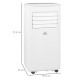 9000 BTU Portable Air Conditioner, Smart Home WiFi Compatible, 4 in 1 Air Conditioning Unit, Dehumidifier, Fan with Remote, 24H 