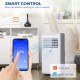 9000 BTU Portable Air Conditioner, Smart Home WiFi Compatible, 4 in 1 Air Conditioning Unit, Dehumidifier, Fan with Remote, 24H 