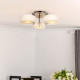 Acrylic Lamp Indoor 3 Light Pendant Chandelier Flush Mount Office Living Room Bedroom w/ Chrome Finish