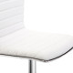 Adjustable Swivel Office Chair with Armless Mid-Back in PU Leather and Chrome Base - White