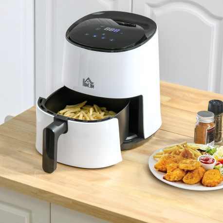 2.5L Air Fryer, 1300W Air Fryer Oven with Digital  Touch Display, Rapid Air Circulation, Adjustable Temperature, Timer and Dishw