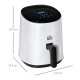 2.5L Air Fryer, 1300W Air Fryer Oven with Digital  Touch Display, Rapid Air Circulation, Adjustable Temperature, Timer and Dishw