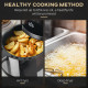 4L Air Fryer, 1300W Air Fryer Oven with Digital Touch Display, Rapid Air Circulation, 12 Cooking Programs, Adjustable Temperatur