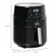 Air Fryer, 1500W 4.5L Air Fryer Oven with Digital Display, Rapid Air Circulation, Adjustable Temperature, Timer and Nonstick Bas