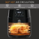 Air Fryer, 1500W 4.5L Air Fryer Oven with Digital Display, Rapid Air Circulation, Adjustable Temperature, Timer and Nonstick Bas