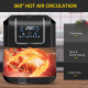 6.5L Single Basket Air Fryer, 80-200°C Temperature, Black and Grey