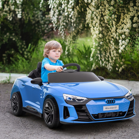 Audi Licensed 12V Kids Electric Ride-On, with Remote Control, Suspension System, Lights, Music, Motor - Blue