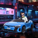 Audi Licensed 12V Kids Electric Ride-On, with Remote Control, Suspension System, Lights, Music, Motor - Blue