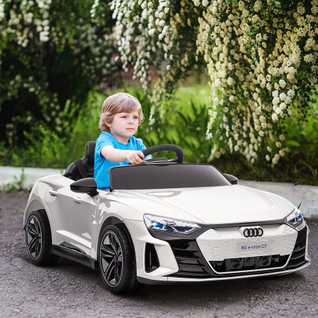 Audi Licensed Kids Electric Ride On Car with Parental Remote Control, 12V Battery Powered Toy with Suspension System, Lights, Mu