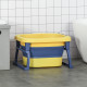 Crocodile Cove: Collapsible Baby Bath with Non-Slip Seat, Portable Design, Sunny Yellow | Aosom UK