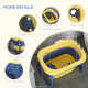 Baby Bathtub for 0-6 Years Collapsible Non-Slip Portable with Stool Seat for Newborns Infants Toddlers Kids - Yellow