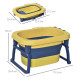 Baby Bathtub for 0-6 Years Collapsible Non-Slip Portable with Stool Seat for Newborns Infants Toddlers Kids - Yellow