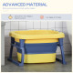 Baby Bathtub for 0-6 Years Collapsible Non-Slip Portable with Stool Seat for Newborns Infants Toddlers Kids - Yellow