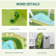 Foldable Baby Bath Tub, Ergonomic, Secure, Non-Slip, Portable with Infant Cushion, for 0-3 Years, Green | Aosom UK