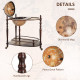 Bar Globe Drinks Cabinet Wine Container Minibar Storage Trolley Table with Bottle Glass Holder