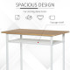 Bar Table Set, Bar Table and Stools Set, Footrest and Storage Shelf, for Kitchen, Dining Room, Pub, Cafe, White and Oak