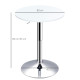 Bar Table Φ60cm Adjustable Height Round Bistro Table w/ Swivel Top Metal Frame Counter Surface Stylish Kitchen Conservatory Whit