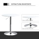 Bar Table Φ60cm Adjustable Height Round Bistro Table w/ Swivel Top Metal Frame Counter Surface Stylish Kitchen Conservatory Whit