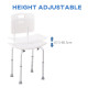 Bath Chair Shower Stool Safety Seat Bathroom Adjustable Positions Elderly Aids