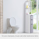 Tall Bathroom Cabinet, Freestanding Bathroom Storage Cabinet with 2-Tier Shelf and Drawers, Narrow Cupboard Storage Unit, White,