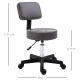 Beautician&#039;s Swivel Salon Chair w/ Padded Seat Back 5 Wheels Adjustable Height Salon Hairdressers Tattoo Spa Rolling Cushion Pro