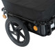 Cargo Trailer Bike Stroller Garden Trolley W/Carrier Utility Luggage &amp; Wheels Black