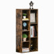 Seven-Cube Bookcase - Rustic Brown Wood Effect