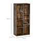 Seven-Cube Bookcase - Rustic Brown Wood Effect