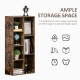 Seven-Cube Bookcase - Rustic Brown Wood Effect