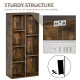 Seven-Cube Bookcase - Rustic Brown Wood Effect