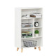 103cm Bookcase Sideboard 6 Cubes Free Standing Bookshelf Shelves Unit Display Storage Cabinet for Living Room White