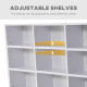 33 Adjustable Compartment Storage Unit - White