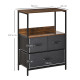 3 Drawer Storage Chest Unit Home Cabinet w/ Shelves Home Living Room Bedroom Entryway Living Furniture, Black