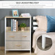 3 Drawer Storage Chest Unit Home Cabinet w/ Shelves Home Living Room Bedroom Entryway Living Furniture, Light Grey