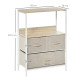 3 Drawer Storage Chest Unit Home Cabinet w/ Shelves Home Living Room Bedroom Entryway Living Furniture, Light Grey