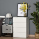 Chest of Drawers, 4 Drawers Storage Cabinet Floor Tower Cupboard for Bedroom Living Room, White