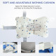 Foldable Baby Bathtub Set, Collapsible Bath Tub with Thermostatic Water Plug, Non-Slip Support, Cushion Pad, Drain Plugs, for Ne