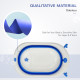 Foldable Baby Bathtub Set, Collapsible Bath Tub with Thermostatic Water Plug, Non-Slip Support, Cushion Pad, Drain Plugs, for Ne