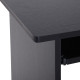 Compact Small Computer Table Wooden Desk Keyboard Tray Storage Shelf Modern Corner Table Home Office Black