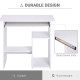 Compact Small Computer Table Wooden Desk Keyboard Tray Storage Shelf Modern Corner Table Home Office White