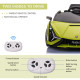 Lamborghini Sian Licensed 12V Kids Electric Ride On Car 2 Motors Toy Car with Remote Control Music Lights MP3 for 3-5 Years Gree